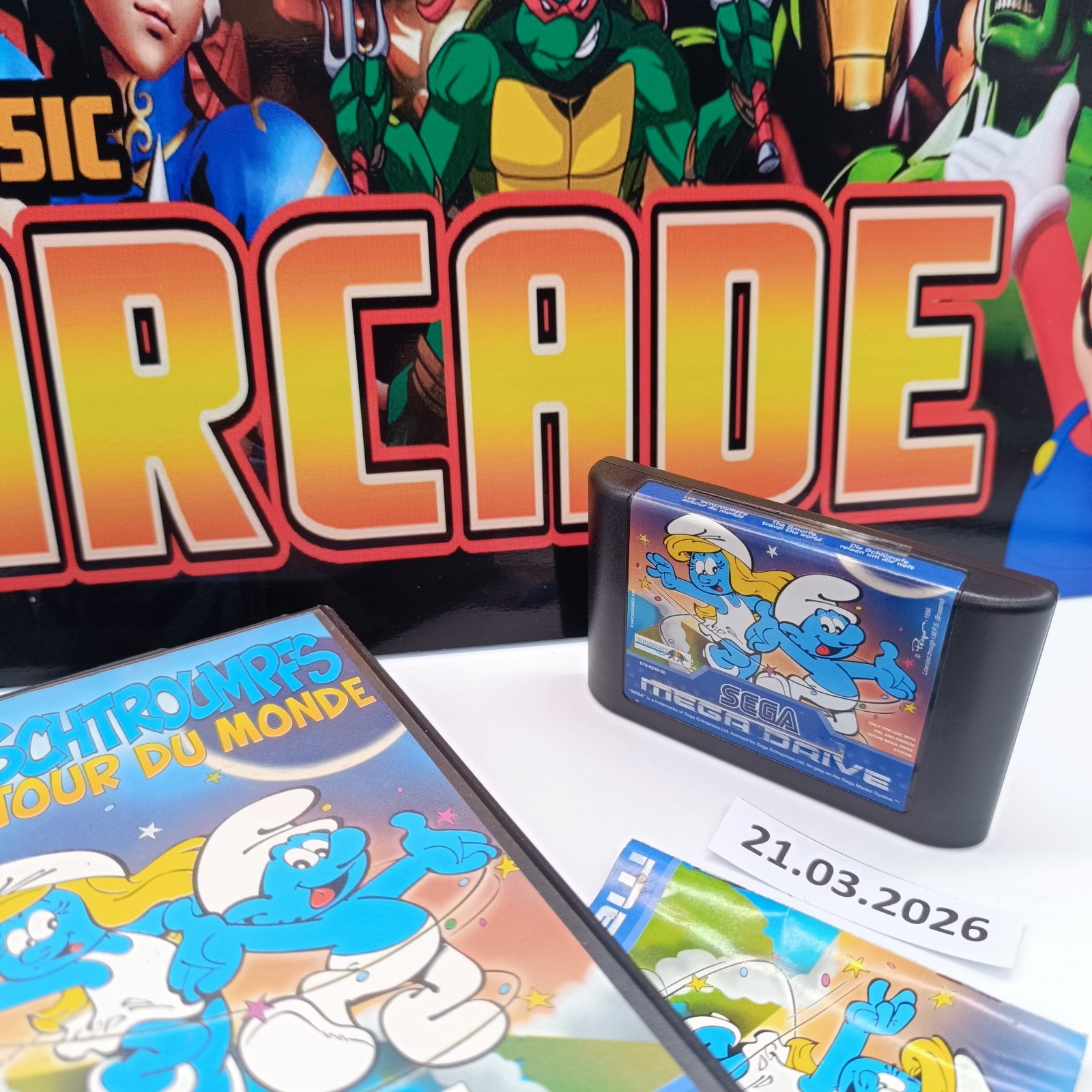 SEGA MEGADRIVE - LES SCHTROUMPFS AUTOUR DU MONDE (occasion - complet)