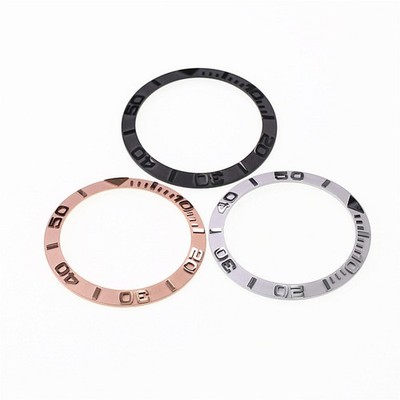 38mm 1.74mm Thickness Ceramic Bezel Inserts Yacht Master Style For SKX007 SKX009