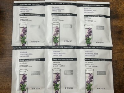 6 ApotheCARE Essentials 1.5 Oz Lavender Moroccan Mint Cactus Milk Colorist Mask