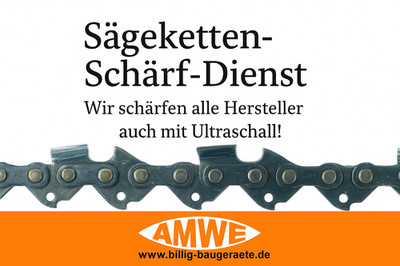 2 Sägeketten schärfen in Profiqualität Hersteller egal 100% vom Fachmann