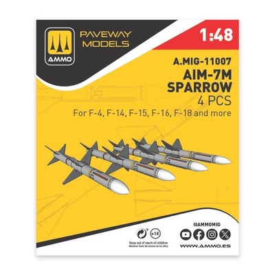 Ammo MIG A.MIG-11007 - 1/48 AIM-7M Sparrow (4 pcs) - Neu