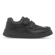 Trux Boys Shoes Black Kids Easy Fasten Gripped Durable Padded Collar School Size