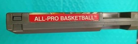All-Pro Basketball Game Cartridge (1989, NES) Tested & Works