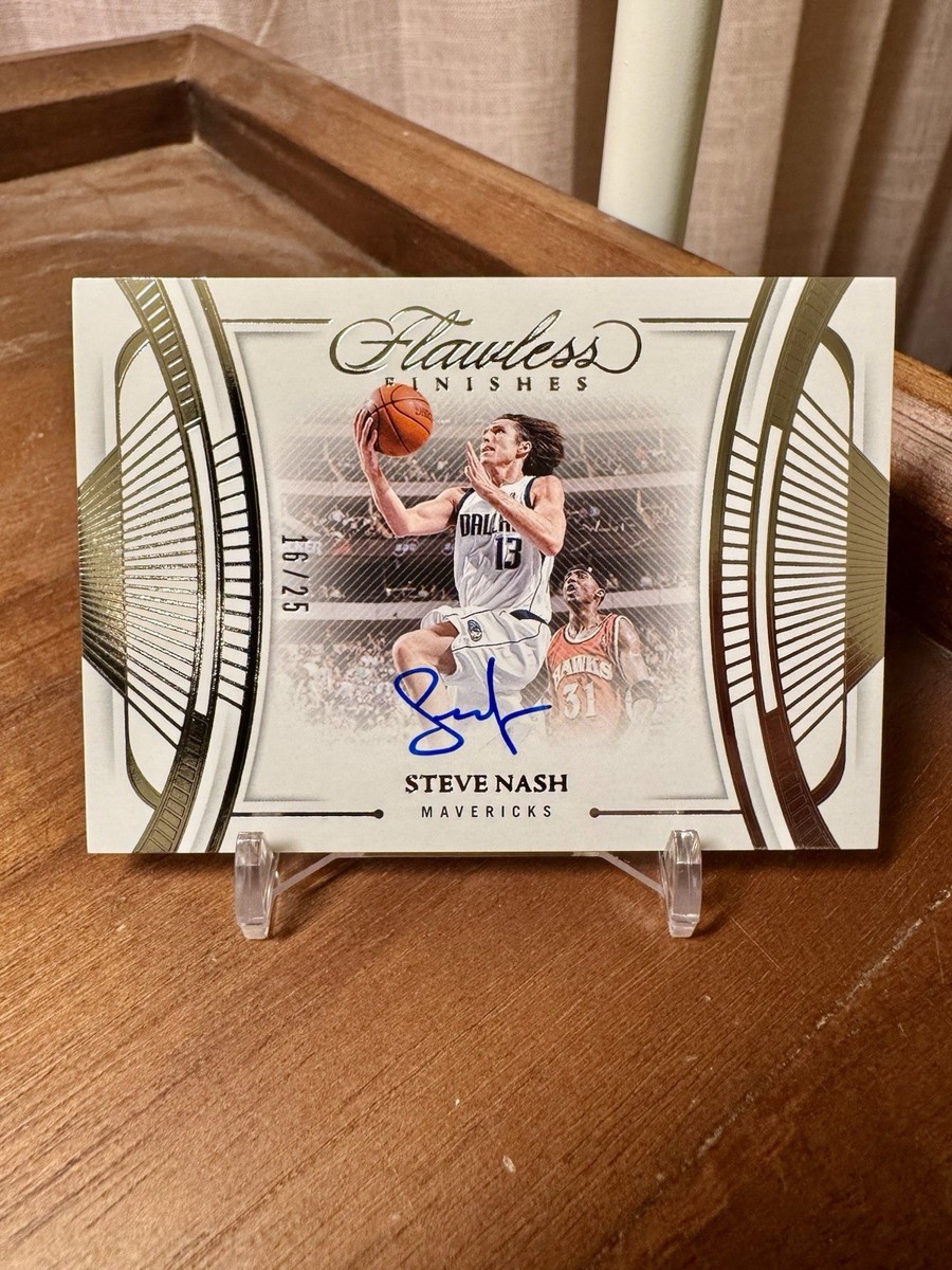 25 2023-24 Panini Flawless Finishes Steve Nash ON CARD AUTO Mavs
