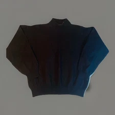 Marconi Le Collezioni Merino Wool Sweater Black XL Made in Italy Knit