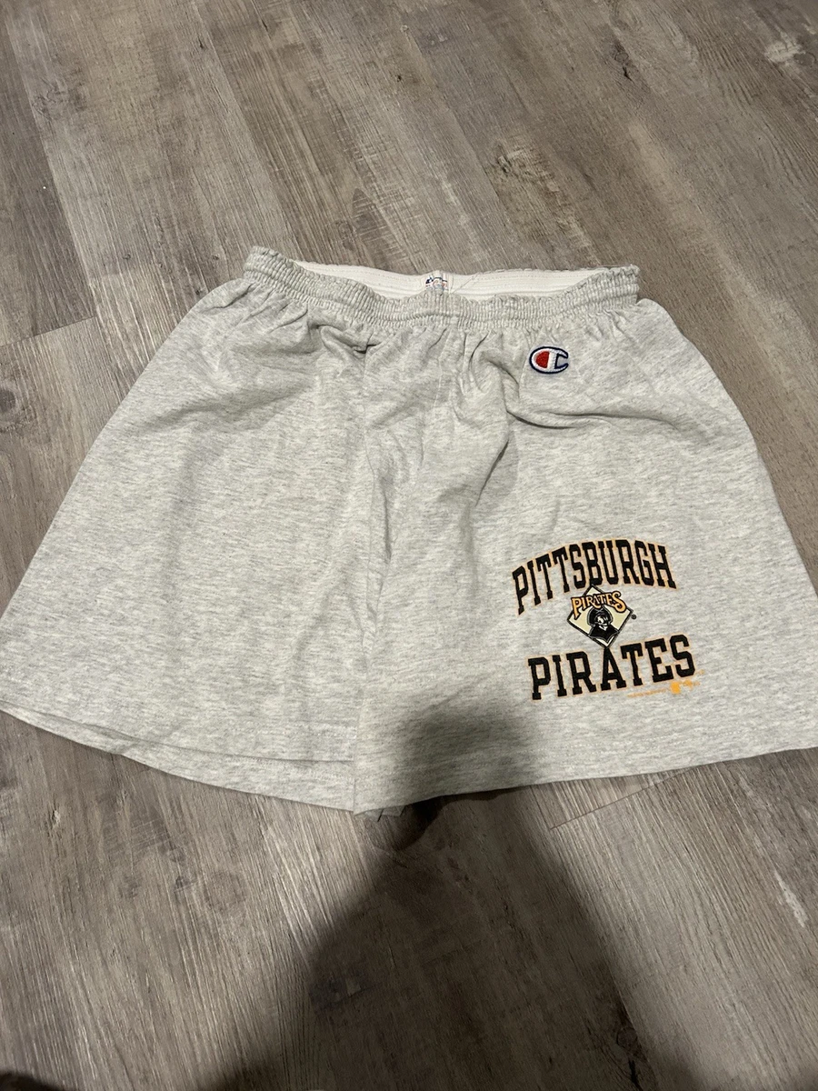 Short Vintage Pittsburgh Pirates – Taille L – Rayures Noir Et Gris – MLB