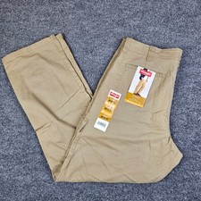 Wrangler Cargo Pants Men's 38x32 Khaki Relaxed Fit Flex For Comfort Tan NEW
