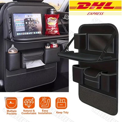 COSHALL Auto Rückenlehnenschutz Auto Rücksitz Organizer PU Leder Kinder Rücksitzschoner