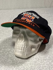 Vtg Adult Syracuse Orangemen Snap Back Hat Cap Green Brim Twins Enterprise NCAA