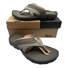 TEVA Pajaro Flip Flops Mens Sz 14 Dune Grey Beige Thong Sandals 1002432