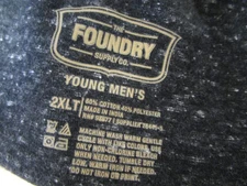The Foundry Supply Co. Young Men's Long Sleeve Henley Shirt Size 2XLT