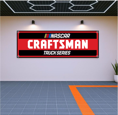 #ad NASCAR Craftsman Truck Series Flag Banner 71x24 in – Racing Garage Wall Decor $26.99