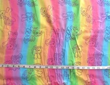 1 yd 100 Cotton Fabric "My Little Pony Rainbow" 2005 Hasbro by Spring Ind.