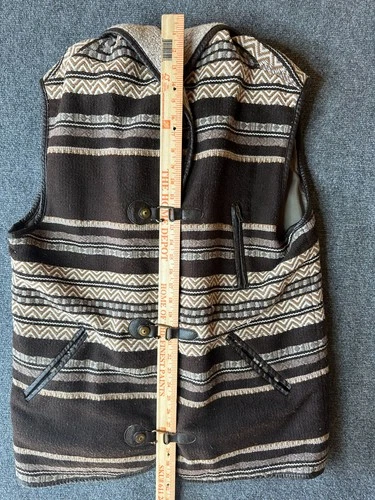 "Rue Grenelle" 1980 vintage wool men vest medium, 3 pockets, breast with zepper image 2