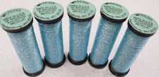 Lot of 5 Kreinik Metallics Blending Filament 094 STAR BLUE Embroidery Thread 50M