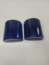 Blenko MCM Cobalt Halfmoon Bookends