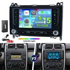 Autoradio Android 15 Für Mercedes-Benz A B Klasse Vito W169 W639 W245 GPS BT DAB