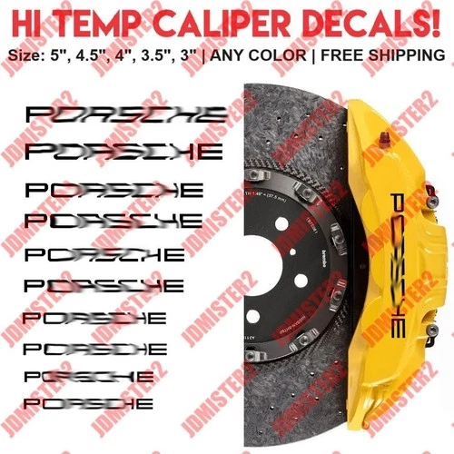 German Caliper Decals 911 Carrera Panamera Cayman GT2 GT3 GT3RS Hi temp