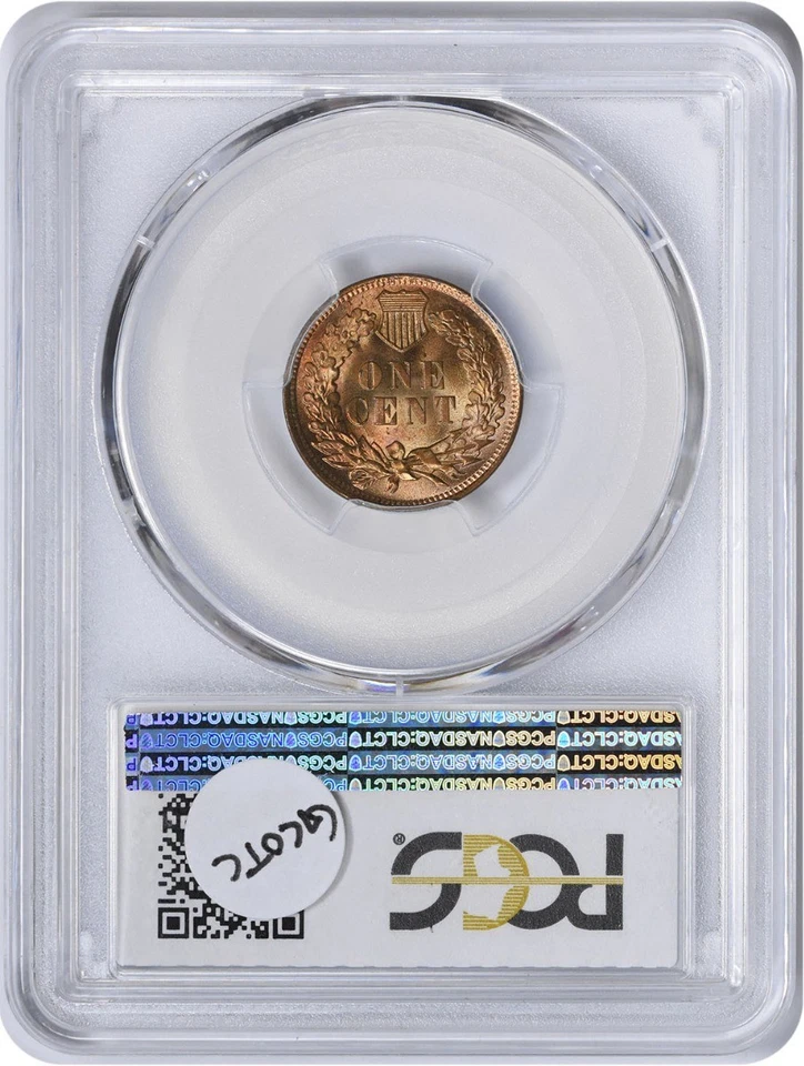 1901 Indian Cent MS66+RD PCGS - Image 2 of 4