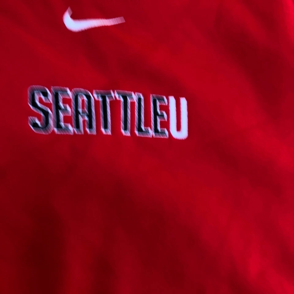 VTG Y2K 00s NIKE Team Seattle University Sweatshirt Men's LG Fit Therma Redhawks - Image 3 of 4