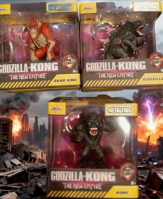 TITANS COLLIDE Jada Metalfigs Godzilla x Kong: The New Empire - CHOOSE YOUR KING