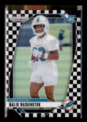 2024 Panini Prizm #371 Malik Washington Black and White Checker The BallCap Exec