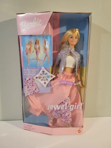 2000 Vintage Jewel Girl Barbie Doll Ever-Flex Waist Stickers RARE 28066 Y2K NEW