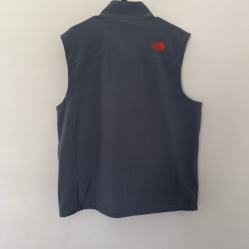 North Face Sleeveless Vest Zip Jacket Mens XL Gray Orange Softshell Zip Pockets - Picture 7 of 7