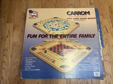 Carrom Model 100 Gameboard Board Game In Original Box Missing 3 Pieces