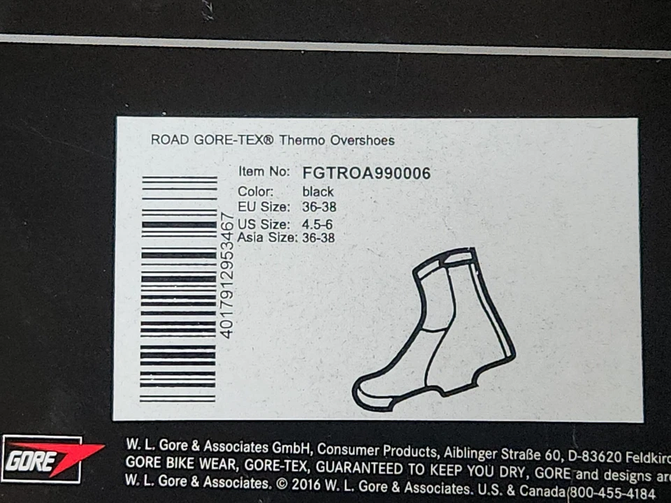 Sobrezapatillas Gore Bike Wear Road Gore-Tex EU 36-38 negras unisex EE. UU. 4,5-6 ASIA 36-38 Foto 4 de 4