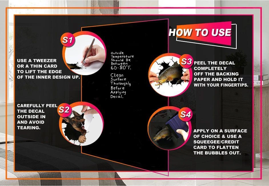 LARGE-SIZED CAR DECALS - PUG - 2 CHOICES - Image 3 of 3