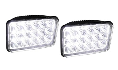 2pcs 4x6'' 75W Led Headlights Lo Sealed Beam for Peterbilt Kenworth T800 W900
