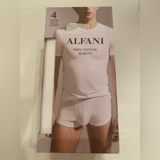Alfani Men’s 4 Pack White Crew Neck Slim Fit T-Shirt Size XXL NWT