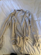 Gold Patterned Bodysuit Women  s Size M