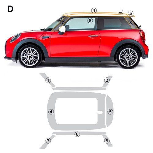 For Mini Cooper F56 2022-2024 Sunroof Precut Paint Protection Film Clear Bra PPF - Picture 2 of 14