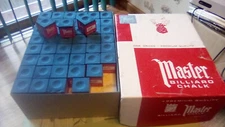 Pre-Flag Master Blue Pool Cue Chalk....Packs of 10.. $1 per Cube.
