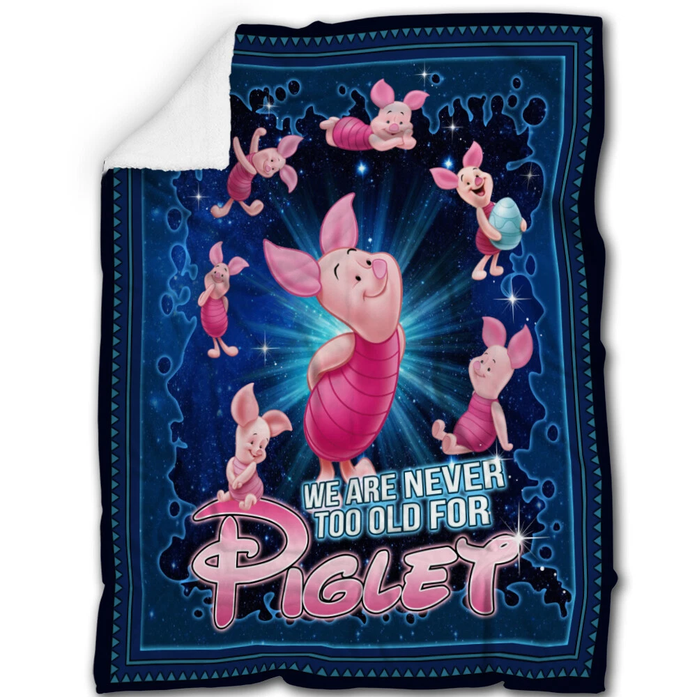 Piglet Blanket, Winnie The Pooh Fleece, Sherpa Blanket Soft and Cozy