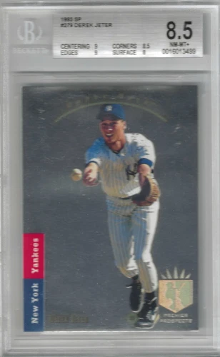 HOF Derek Jeter 1993 UD SP #279 FOIL ROOKIE CARD BGS 8.5 NICE 3465 HITS! YANKEES