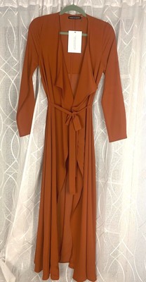 wrap dress orange