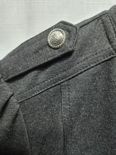 INC Women's Blazer Large Gray Military Style Ponte Knit - Picture 5 of 10