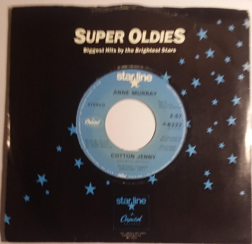 ANNE MURRAY 45 DANNY'S SONG B/W COTTON JENNY NM CAPITOL STARLINE 6222