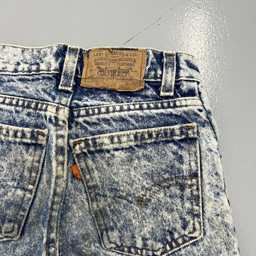 Vintage 90s Levis 550 Regular Slim Fit Tapered Leg Orange Tab Kids Youth Size 8 - Picture 12 of 13