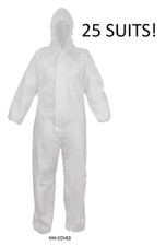 Disposable Automotive Painters Suit Coverall With Hood, Case of 25, Size 2X