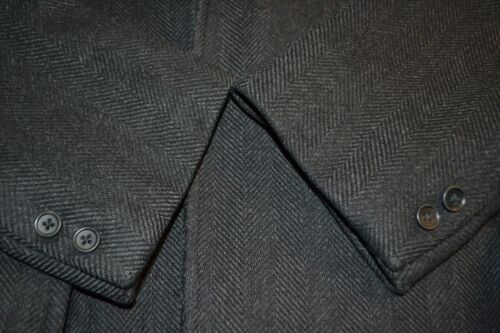 Hart Schaffner Marx Men Saxony Tweed Wool Herringbone 3 Button Overcoat Sz 44R - Picture 16 of 16