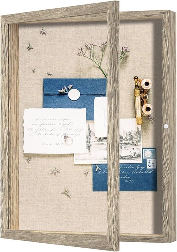 Versatile Deep Shadow Box Frame - Showcase 3D Treasures in Natural Wood Finish - Picture 5 of 11