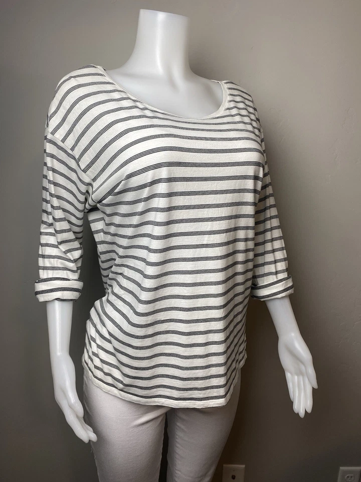 Blusa F. Patagonia listrada XL multicolorida manga 3/4 gola redonda - Imagem 2 de 4