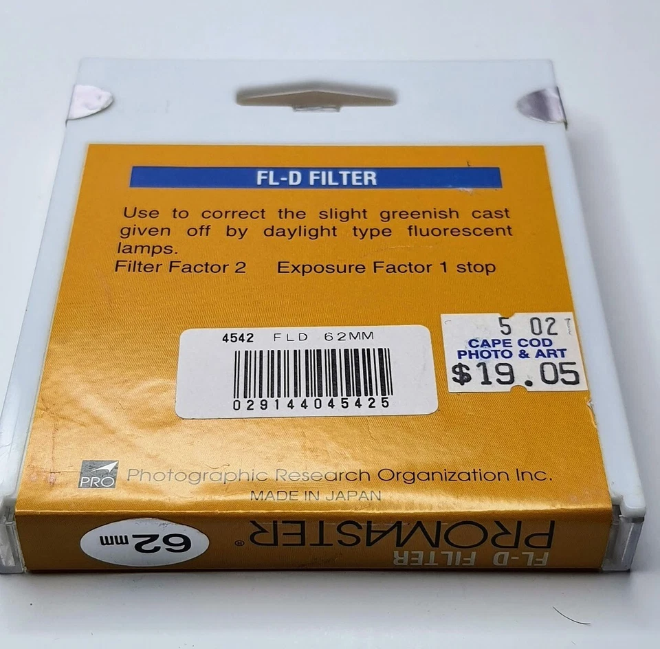 62mm Pro FL-D Daylight Balance Lens Filter FLD Japan 62 mm Camera Fluorescent 62 - Image 3 of 4