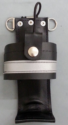 Firefighter Leather REFLECTIVE Radio Strap 5 pc. Combo Set Black XL Length - Picture 7 of 10