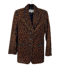 Iceberg | Vintage 80s 90s Oversized Leopard Blazer Single Breasted Eu 44 Italy