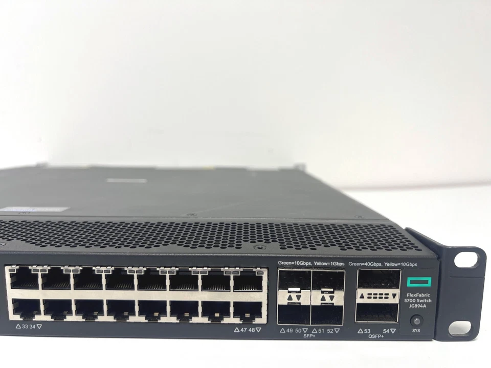 JG894A HPE FlexFabric 5700 48G 4XG 2QSFP+ Switch - Image 4 of 4
